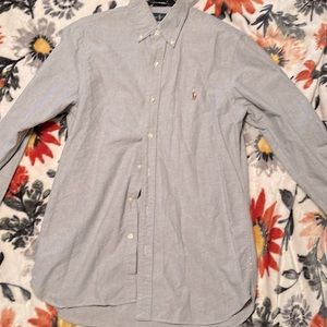 Ralph Lauren Light Gray Jean Wash Button Down ; Good Condition